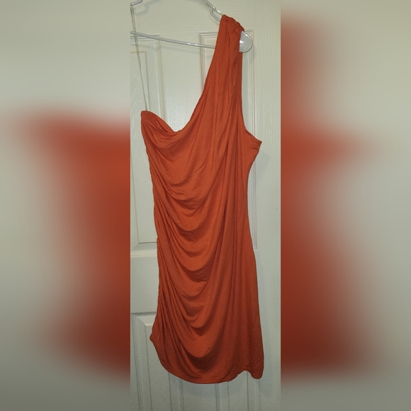 A New Day Rouched Orange Dress - Picture 2 of 7